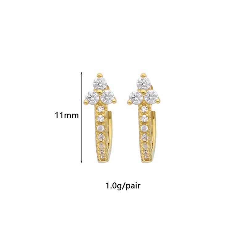 Gold Plated Hoop Earrings Leaf Piercings