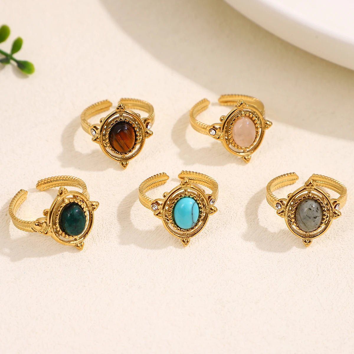 Natural Stone Rings