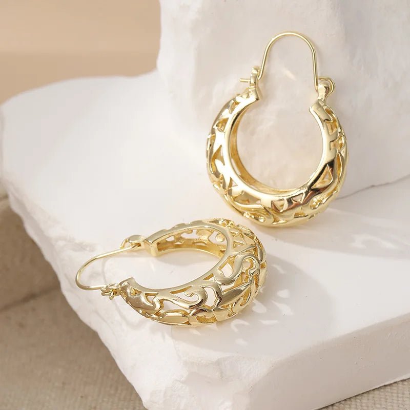 Vintage hand carved earrings, multifunctional jewelry accessories for women's daily casual wear, perfect holiday gifts