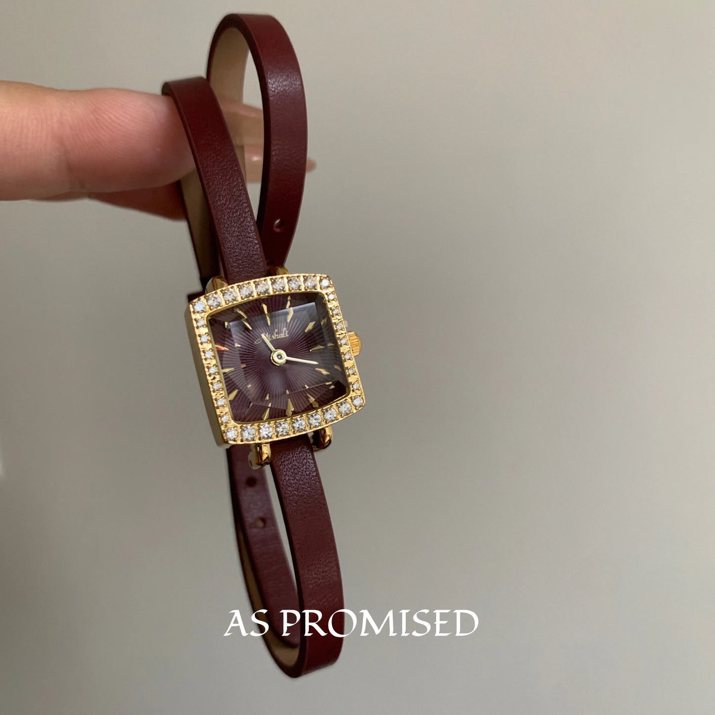 New belt women's watch flower dial fashionable light luxury bracelet, gift for girlfriend, party jewelry