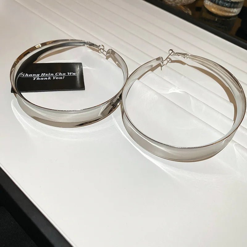 Exaggerated High Quality Element Hoop Earrings Fashion Studs Earring for Women Light Luxury Temperament Jewelry Party Gifts