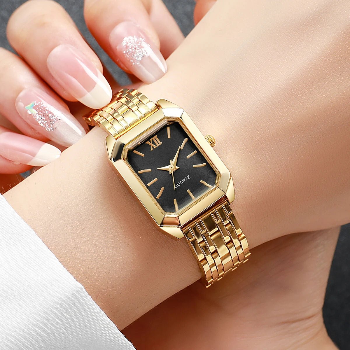 Fashion Rectangle Women Quartz Wristwatch Casual Ladies  Watches Girls Clock Reloj Mujer(Without Box)