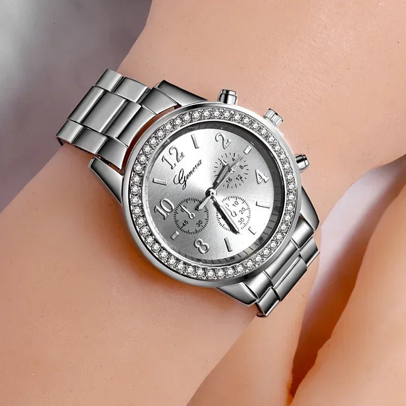 Women  Watches Geneva Classic Rhinestone Watch Women Watches Ladies Fashion Gold Watch Clock Reloj Mujer Montre Femme
