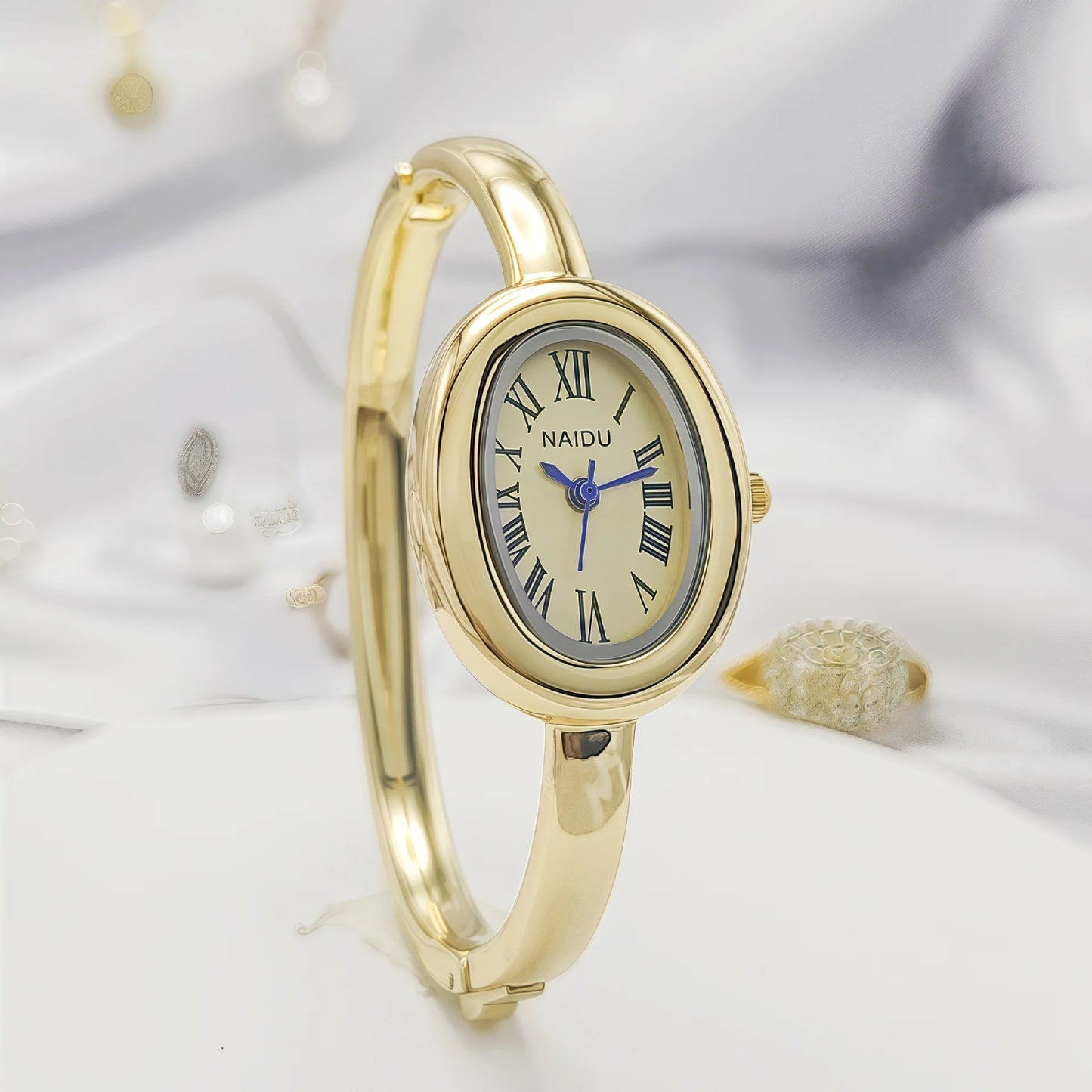 Simple Oval Women Quartz Watch Luxury Roman Numerals Reloj Vintage Clock Ladies Stainless Steel Orologio Gold Sliver Wristwatch