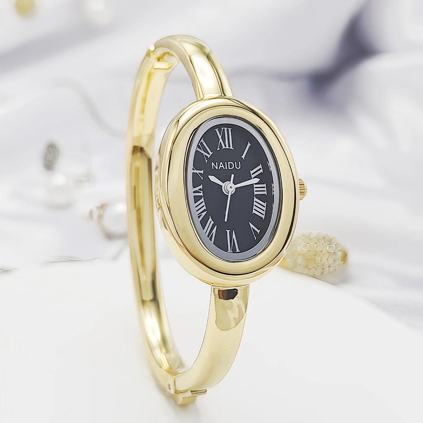 Simple Oval Women Quartz Watch Luxury Roman Numerals Reloj Vintage Clock Ladies Stainless Steel Orologio Gold Sliver Wristwatch