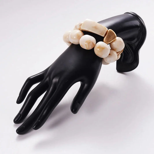 Fashionable Cylindrical Double-Layer Design Bracelet 2025 New Model Wearable Jewelry Accessory Stylish Wristwear
