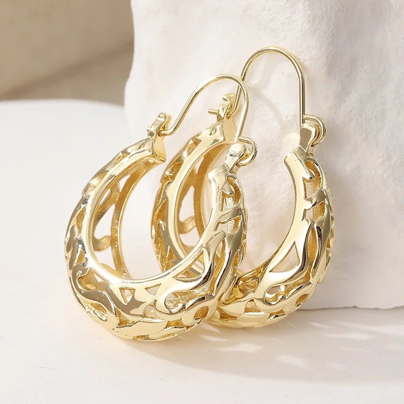 Vintage hand carved earrings, multifunctional jewelry accessories for women's daily casual wear, perfect holiday gifts