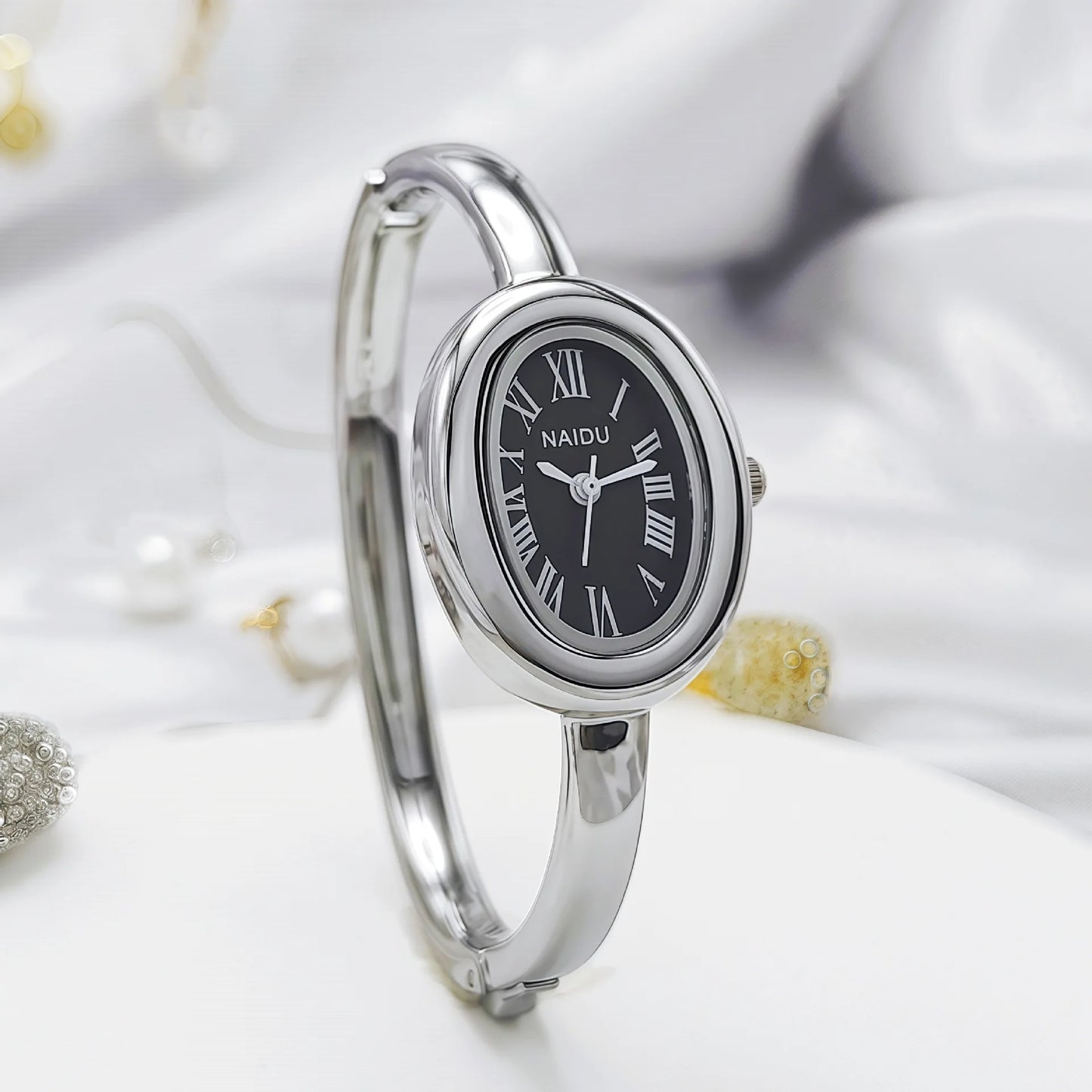 Simple Oval Women Quartz Watch Luxury Roman Numerals Reloj Vintage Clock Ladies Stainless Steel Orologio Gold Sliver Wristwatch