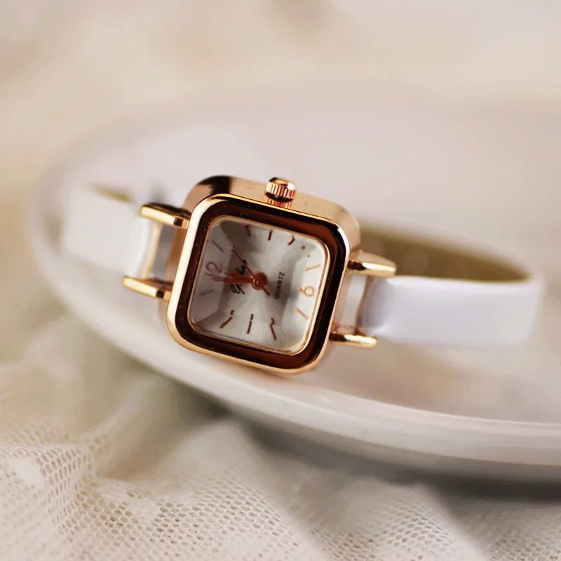 Small Square Dial Women Watch Thin Leather Strap Ladies Wristwatch Elegant Quartz Female Watches Casual Relogios Feminino Reloj