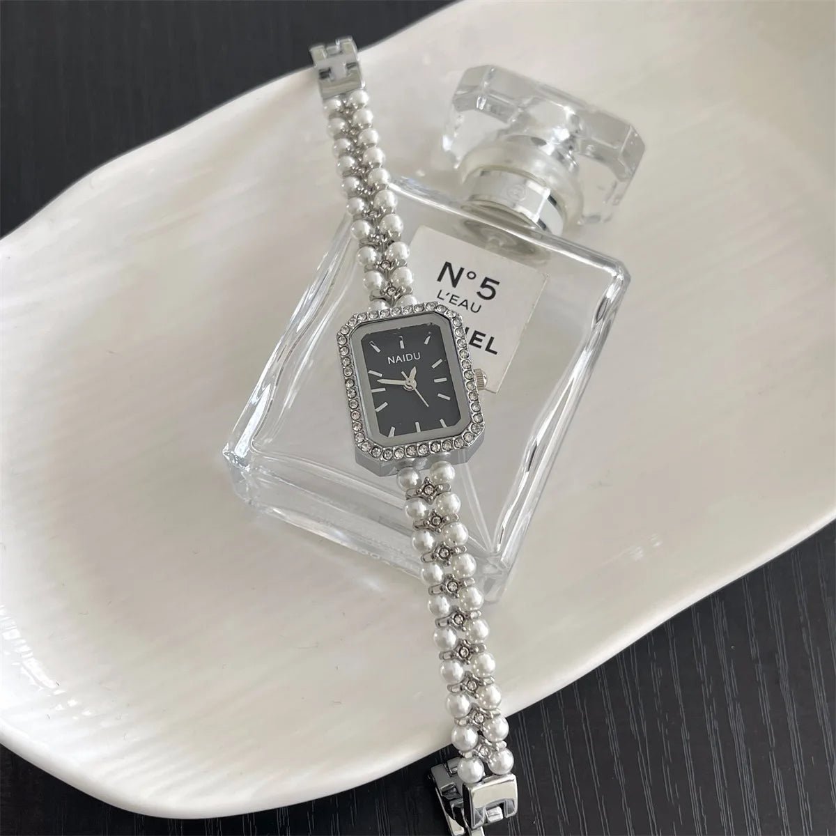 Luxury Pearl Studded Strap Women Watch Ladies Gift Bracelet Watches Fashion Quartz Wristwatches Dropshipping Relojes Para Mujer