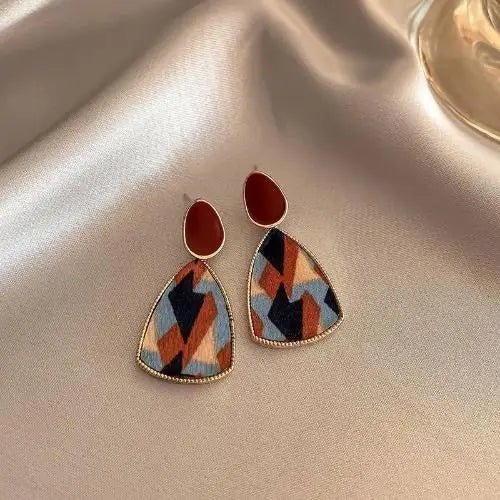 Silver Needle High Sense Wine Red Retro Hong Kong Style No Pierced Female Temperament Pearl Earrings High Sense Earrings