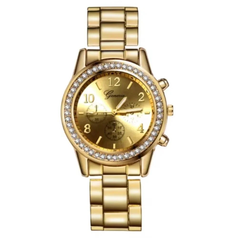 Women  Watches Geneva Classic Rhinestone Watch Women Watches Ladies Fashion Gold Watch Clock Reloj Mujer Montre Femme