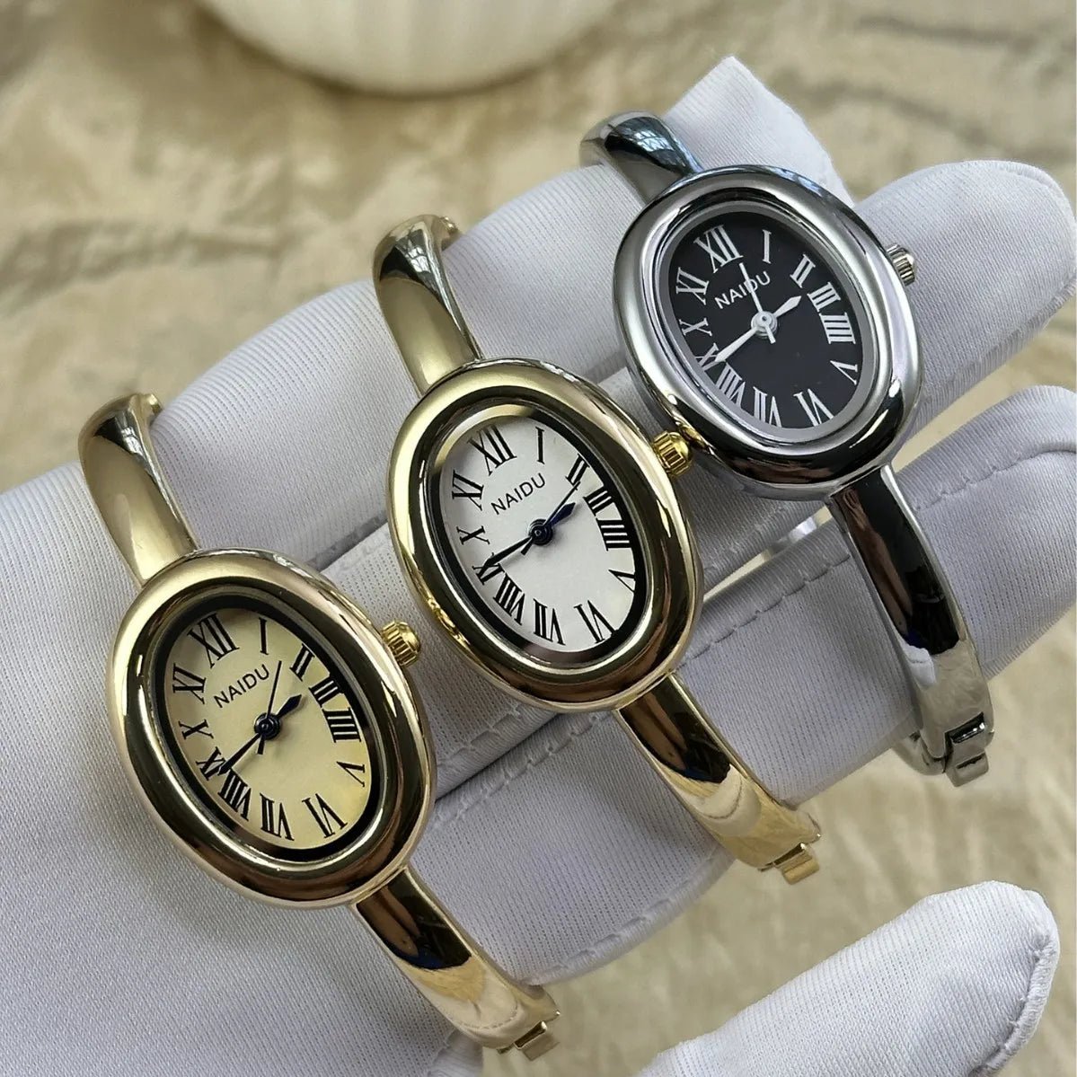 Simple Oval Women Quartz Watch Luxury Roman Numerals Reloj Vintage Clock Ladies Stainless Steel Orologio Gold Sliver Wristwatch