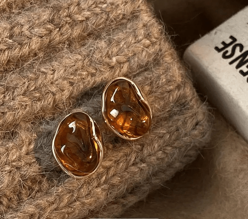 Brown Ear Clips Coffee (Clip ons)