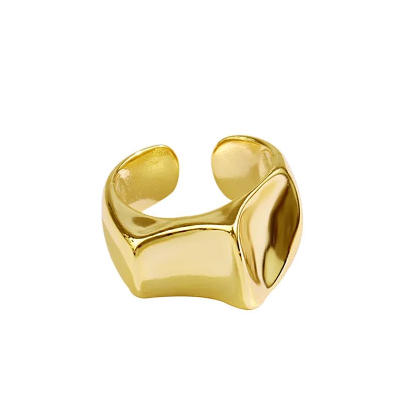 QMCOCO SimpleSilver Rings Color Women New Style Fashion Creative Irregular Surface Geometric Party Delicacy Jewelry Gifts