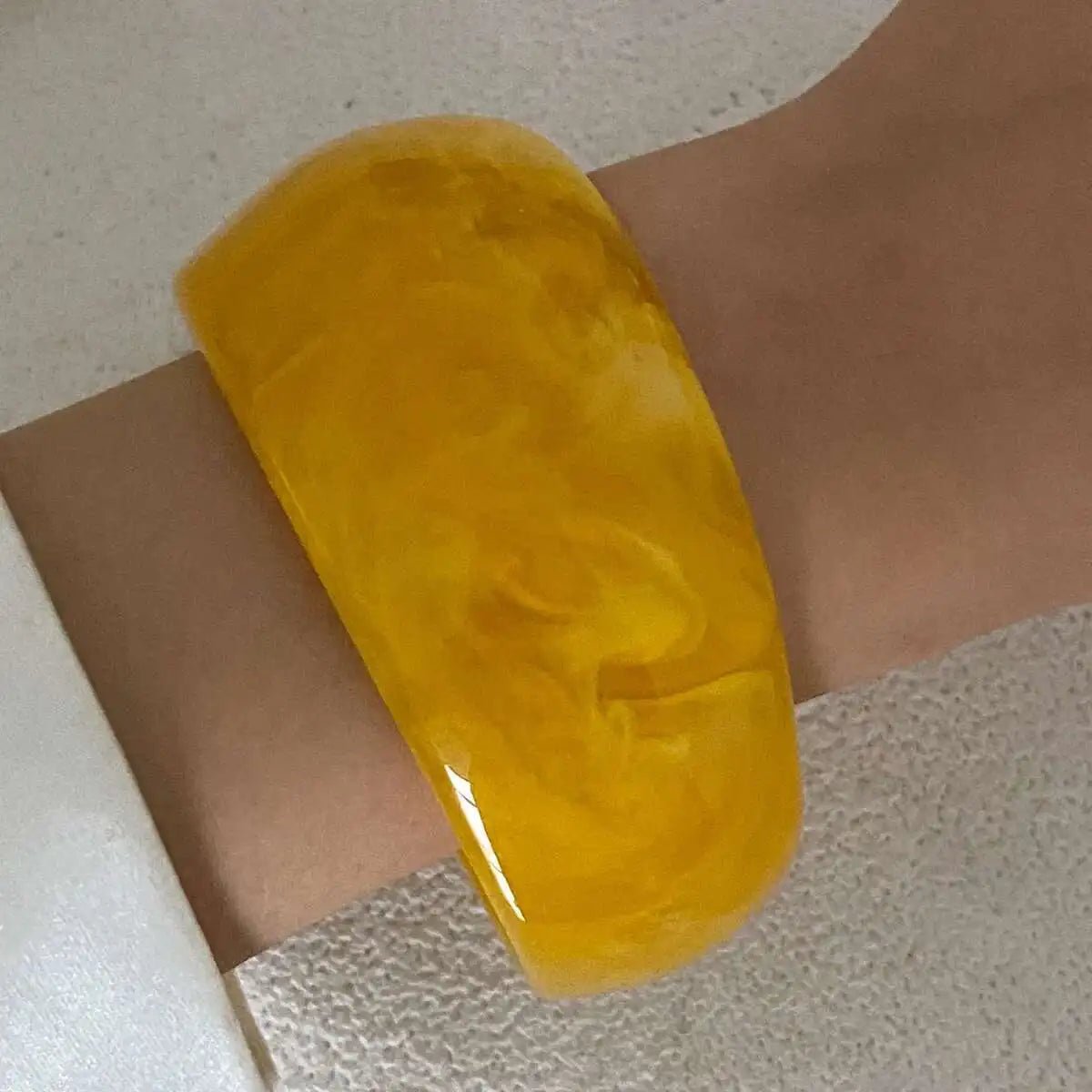 Yellow Resin Acrylic Bangles