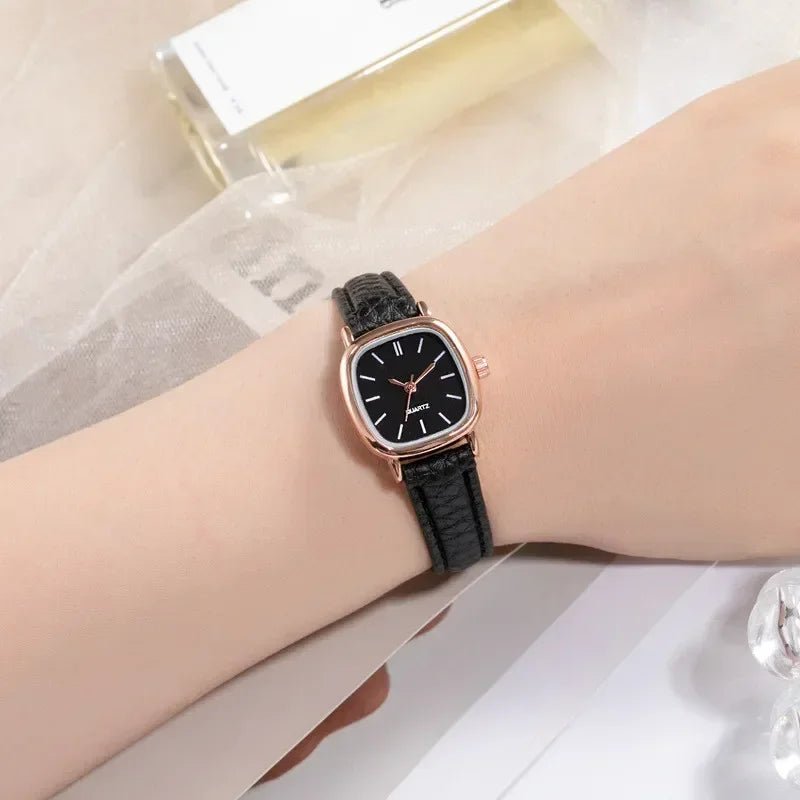 High Quality Ladies Casual Bracelet Watches Women's Simple Vintage Watches for Women Dial Wristwatch Leather Strap Wrist Watch