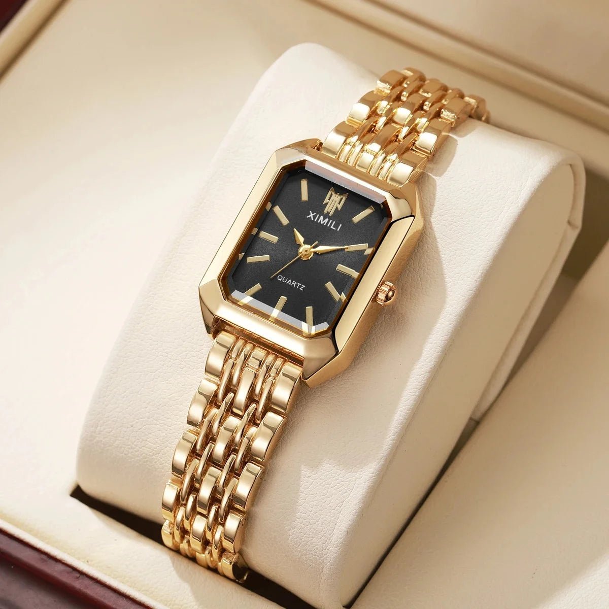 Brand Women Stainless Steel Strap Quartz Watch Square Dial Casual Fashion Wristwatch Reloj Mujer Montre Femme Relogio Feminino