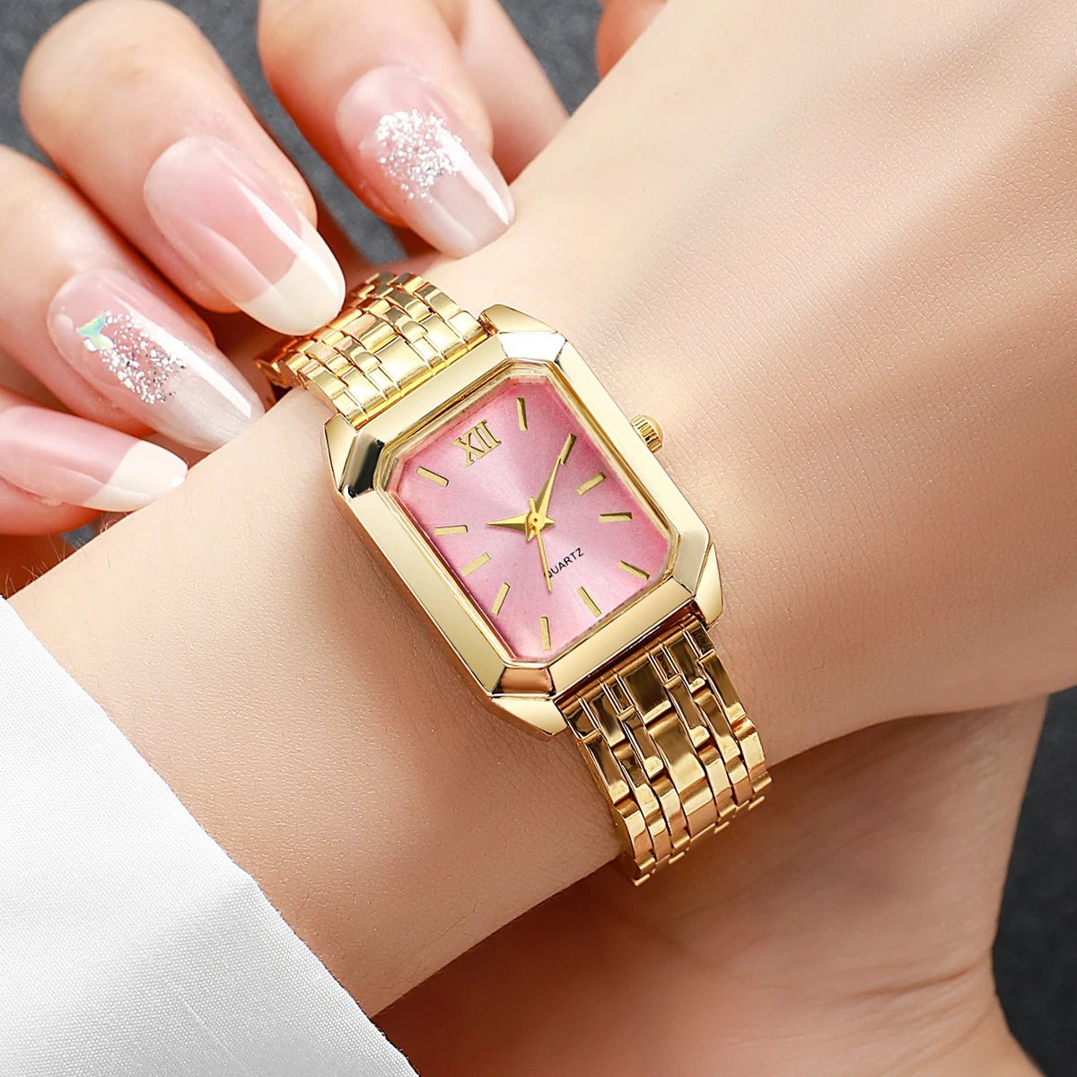 Fashion Rectangle Women Quartz Wristwatch Casual Ladies  Watches Girls Clock Reloj Mujer(Without Box)