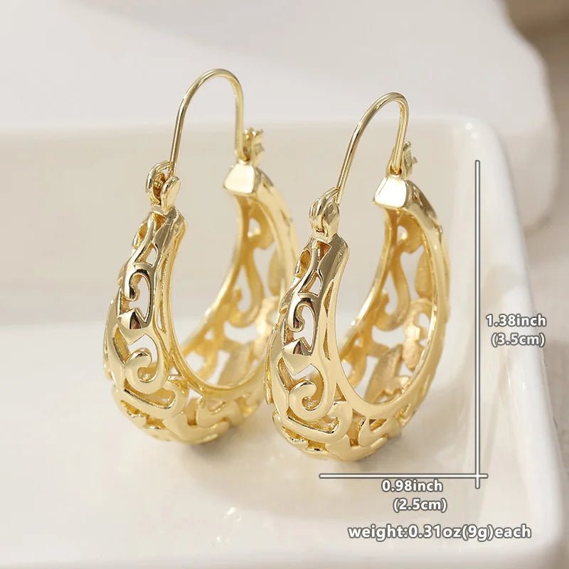 Vintage hand carved earrings, multifunctional jewelry accessories for women's daily casual wear, perfect holiday gifts