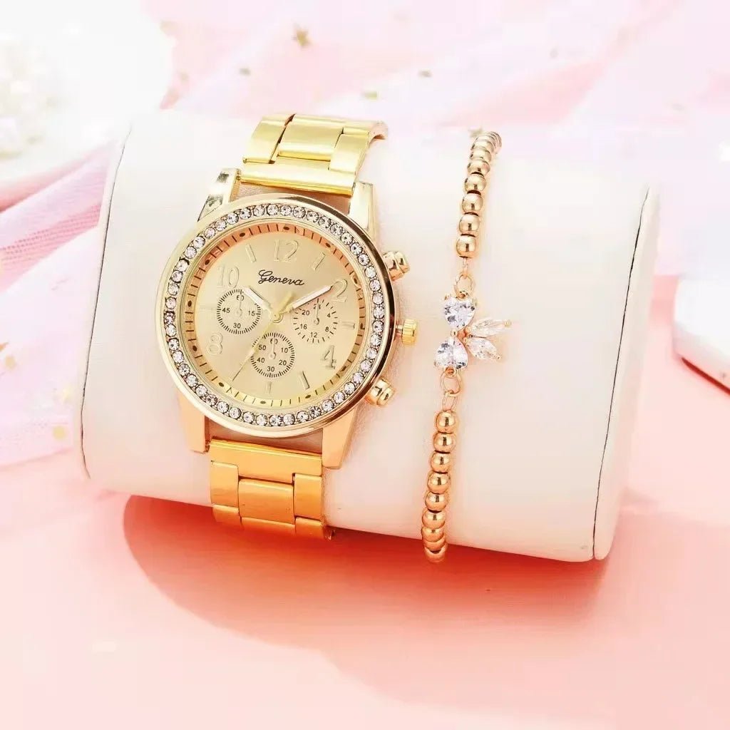 Women  Watches Geneva Classic Rhinestone Watch Women Watches Ladies Fashion Gold Watch Clock Reloj Mujer Montre Femme