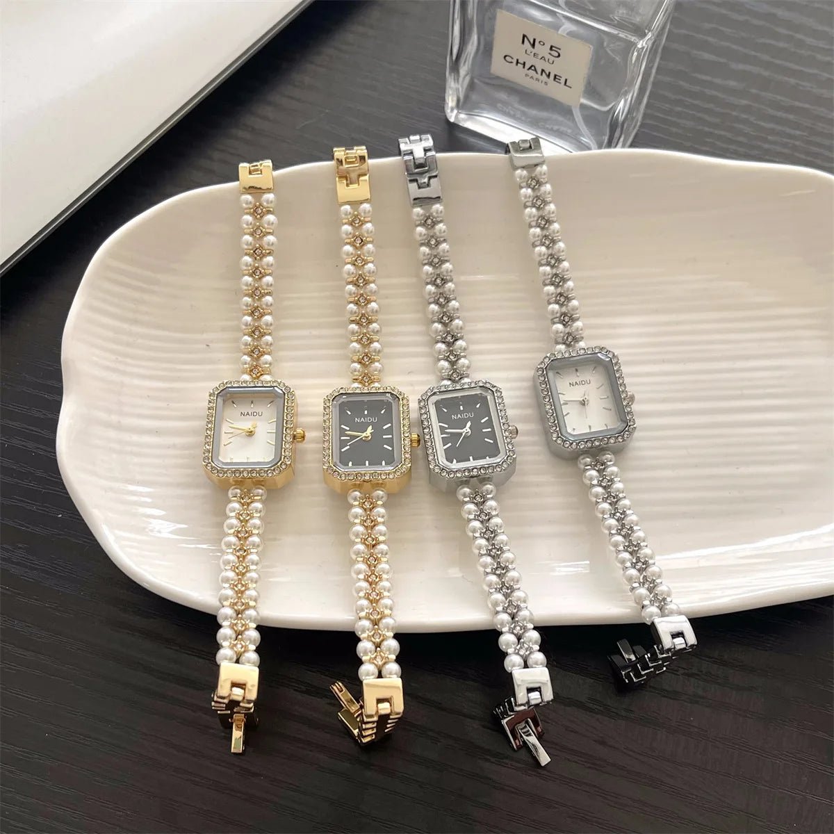 Luxury Pearl Studded Strap Women Watch Ladies Gift Bracelet Watches Fashion Quartz Wristwatches Dropshipping Relojes Para Mujer