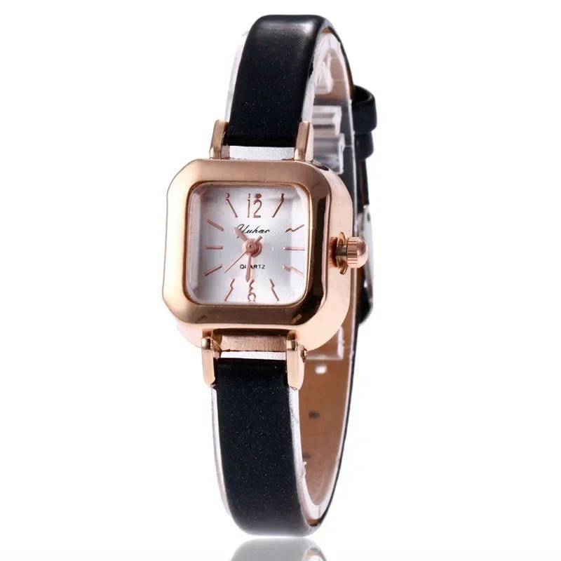 Small Square Dial Women Watch Thin Leather Strap Ladies Wristwatch Elegant Quartz Female Watches Casual Relogios Feminino Reloj