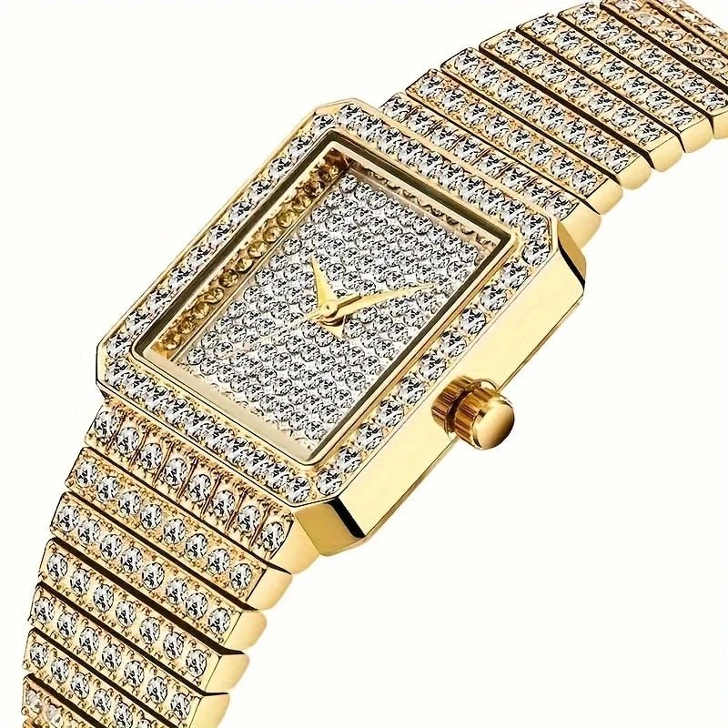 Diamond Women Watches Gold Watch Ladies Wrist Watches Luxury Brand Rhinestone Womens Bracelet Watches Female Relogio Feminino