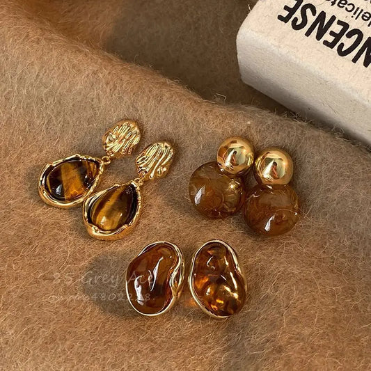 Brown Ear Clips Coffee (Clip ons)