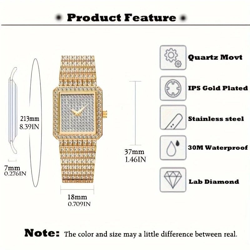 Diamond Women Watches Gold Watch Ladies Wrist Watches Luxury Brand Rhinestone Womens Bracelet Watches Female Relogio Feminino