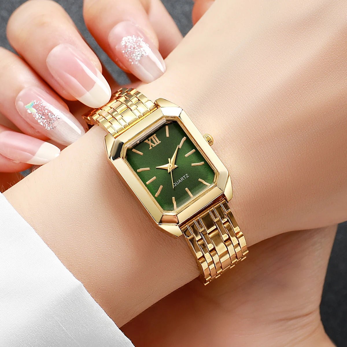 Fashion Rectangle Women Quartz Wristwatch Casual Ladies  Watches Girls Clock Reloj Mujer(Without Box)