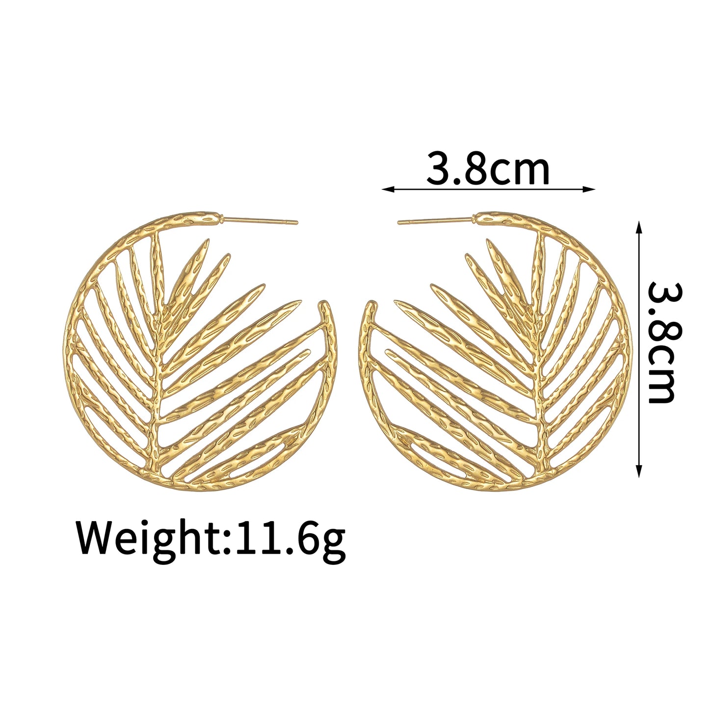 Fashion Gold-plated Stainless Steel Women Earrings Exquisite Ginkgo Leaf Design Waterproof Jewelry Earrings Daily Party Gifts