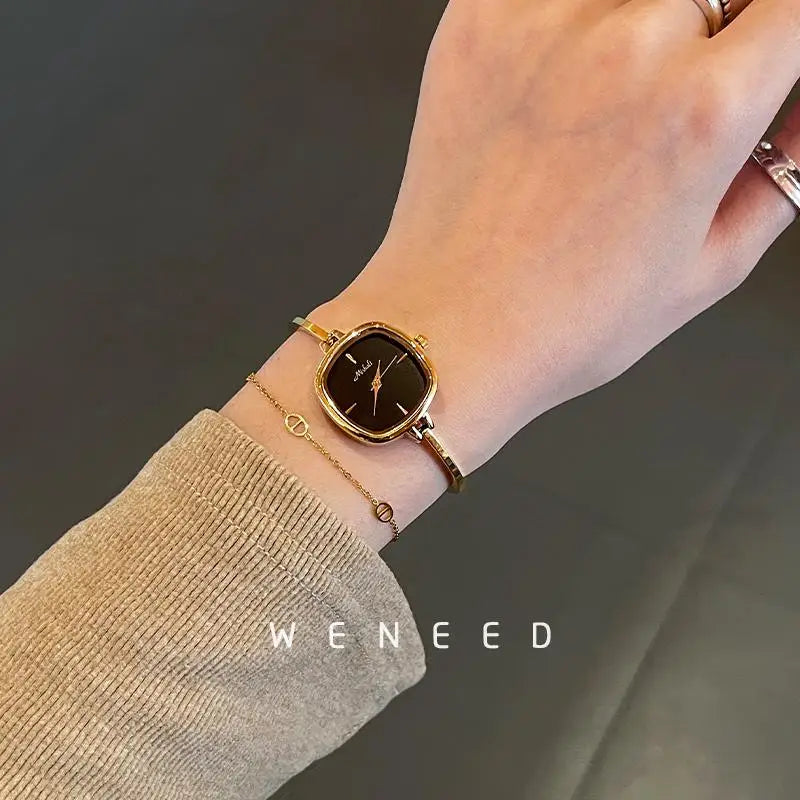 2025 New Ankela Red Watch for Women, Retro, High end, Light Luxury, Small niche Women's Red Bracelet Style Women's Watch