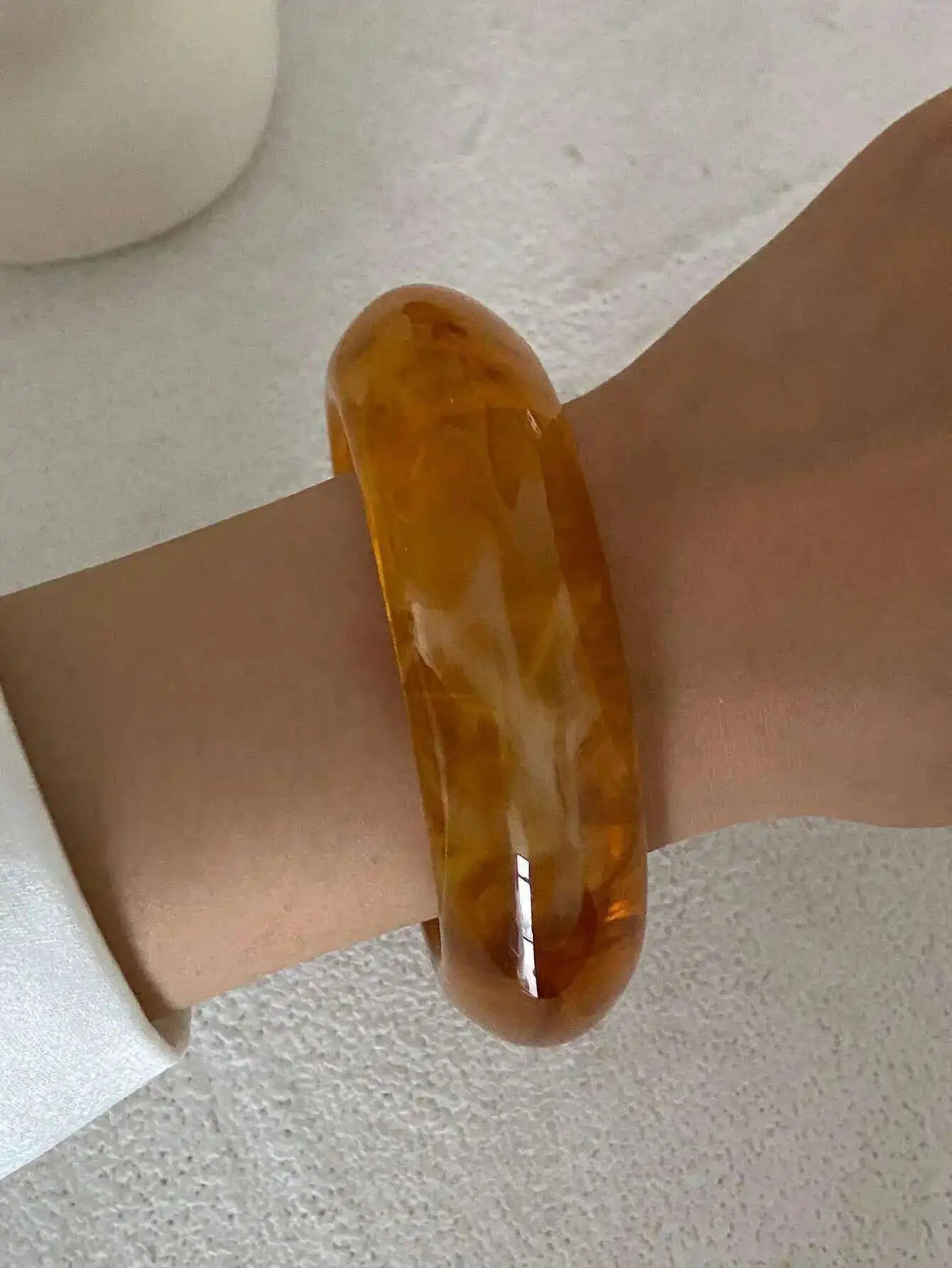 Yellow Resin Acrylic Bangles