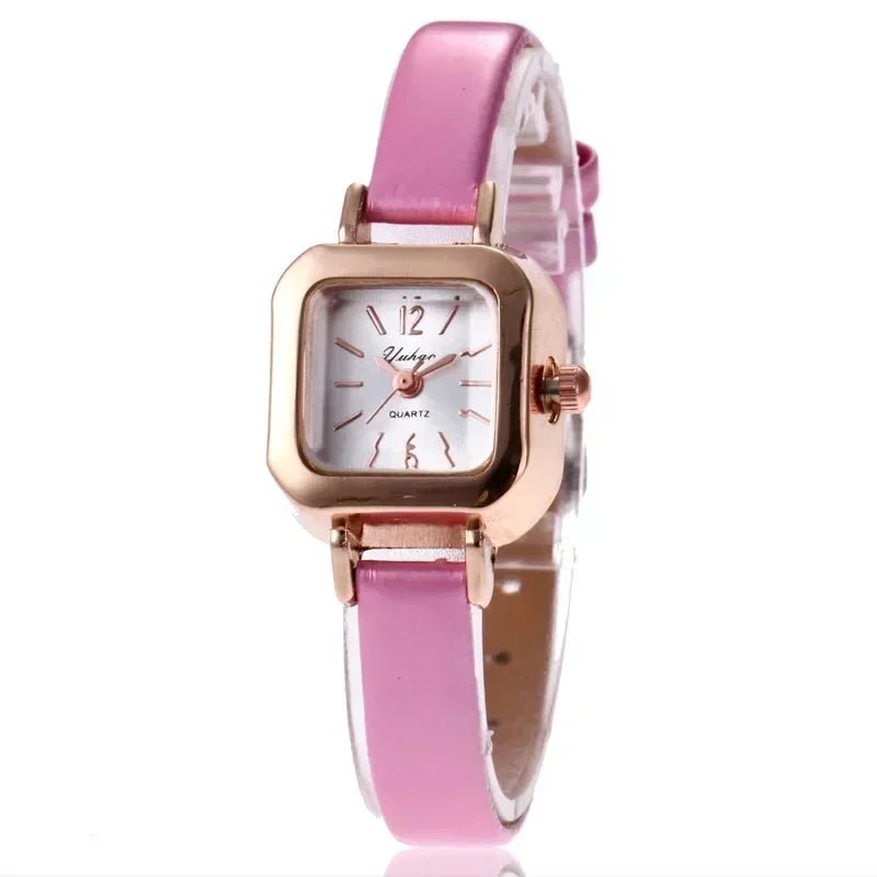Small Square Dial Women Watch Thin Leather Strap Ladies Wristwatch Elegant Quartz Female Watches Casual Relogios Feminino Reloj