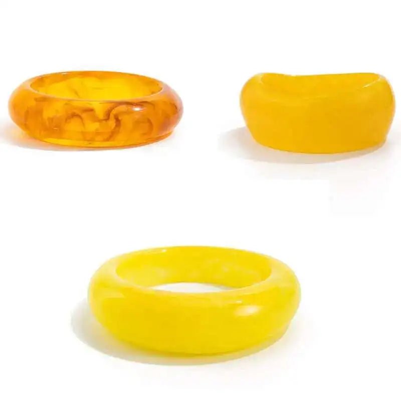 Yellow Resin Acrylic Bangles
