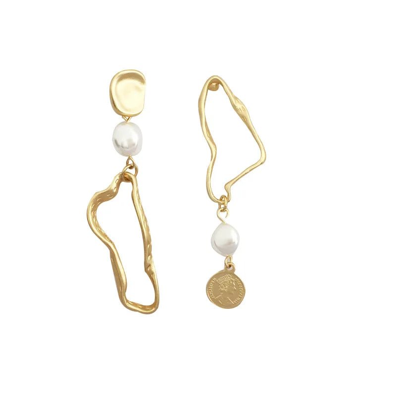 Silver Needle Pearl Earrings
