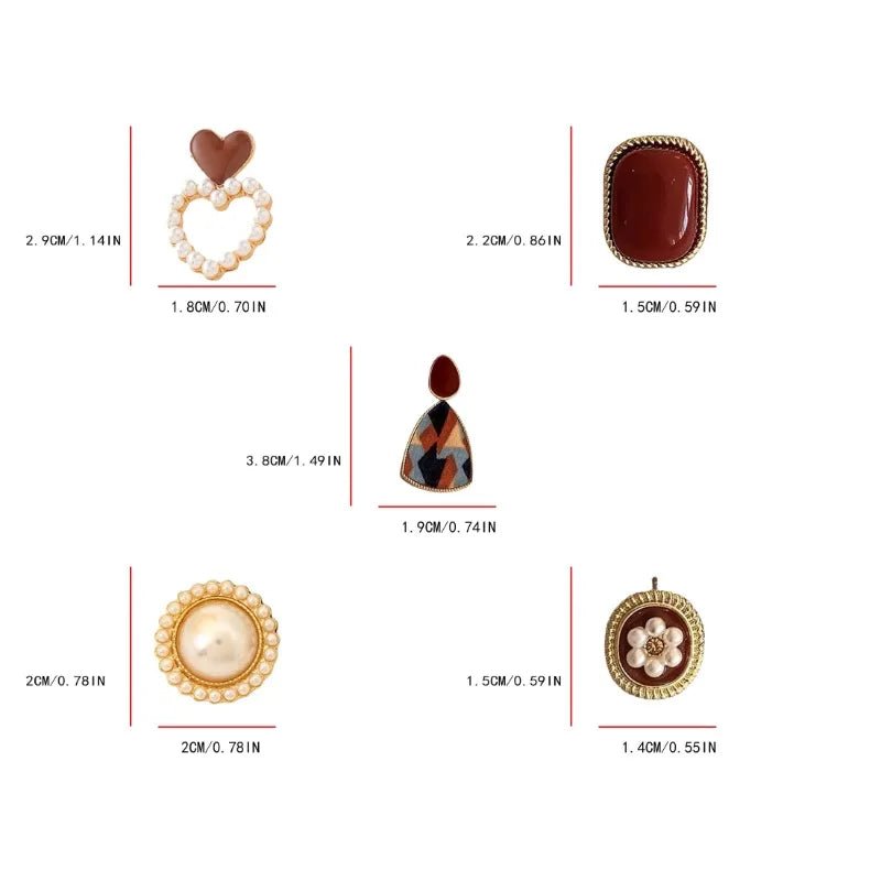 Silver Needle High Sense Wine Red Retro Hong Kong Style No Pierced Female Temperament Pearl Earrings High Sense Earrings