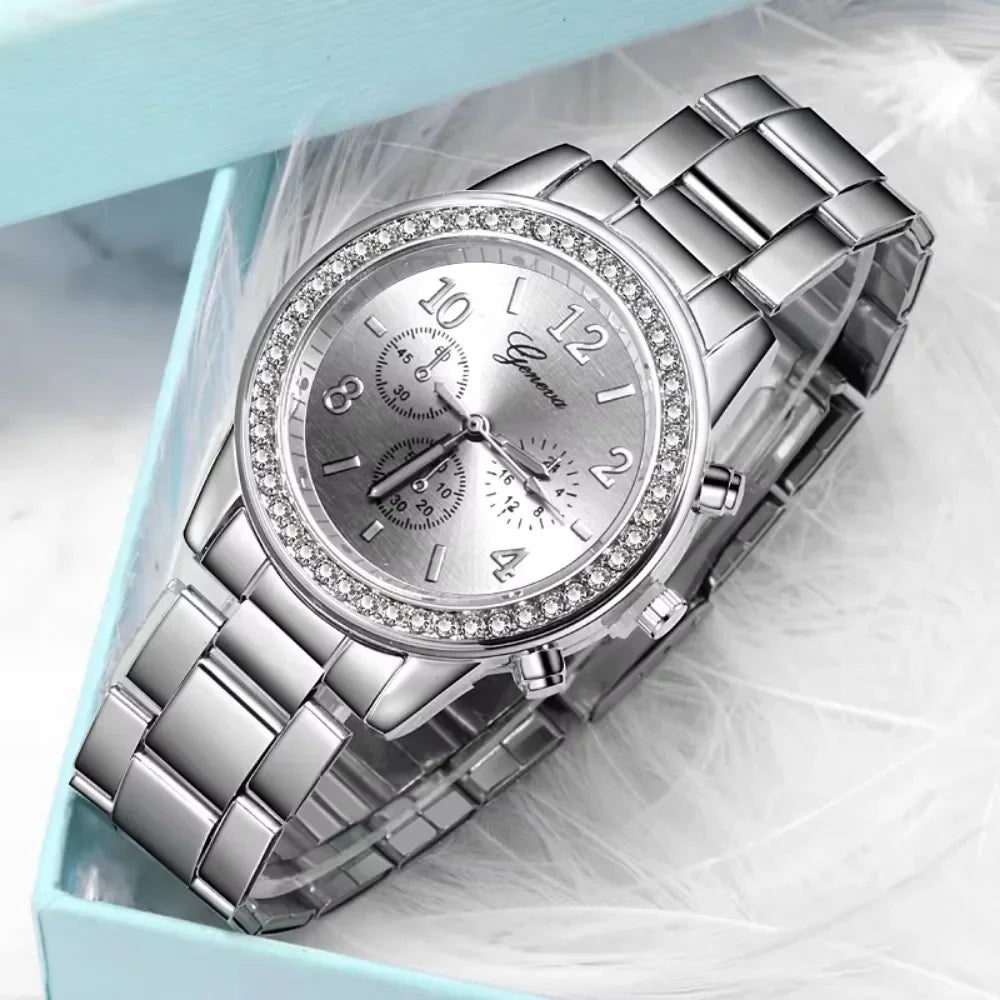 Women  Watches Geneva Classic Rhinestone Watch Women Watches Ladies Fashion Gold Watch Clock Reloj Mujer Montre Femme