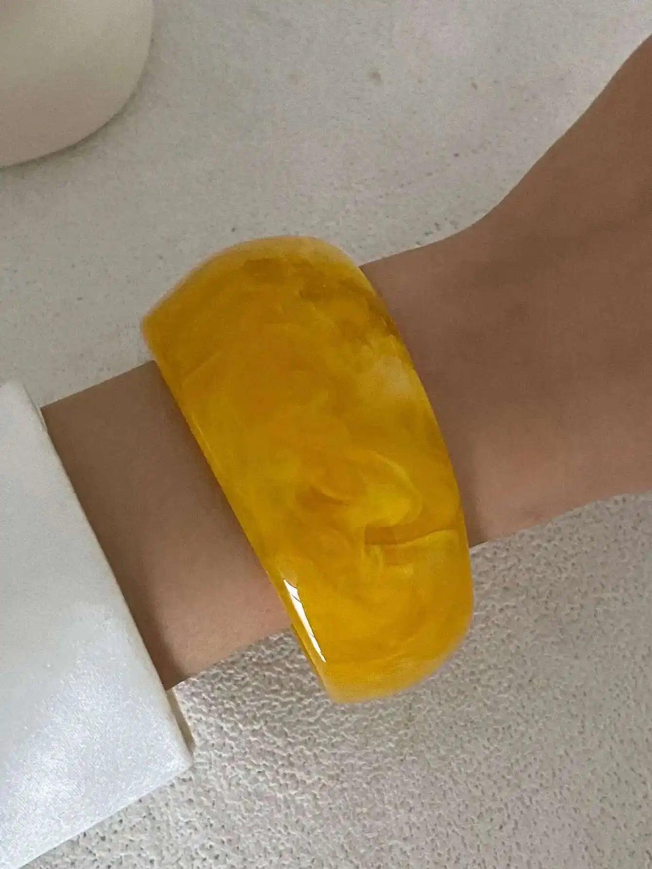 Yellow Resin Acrylic Bangles