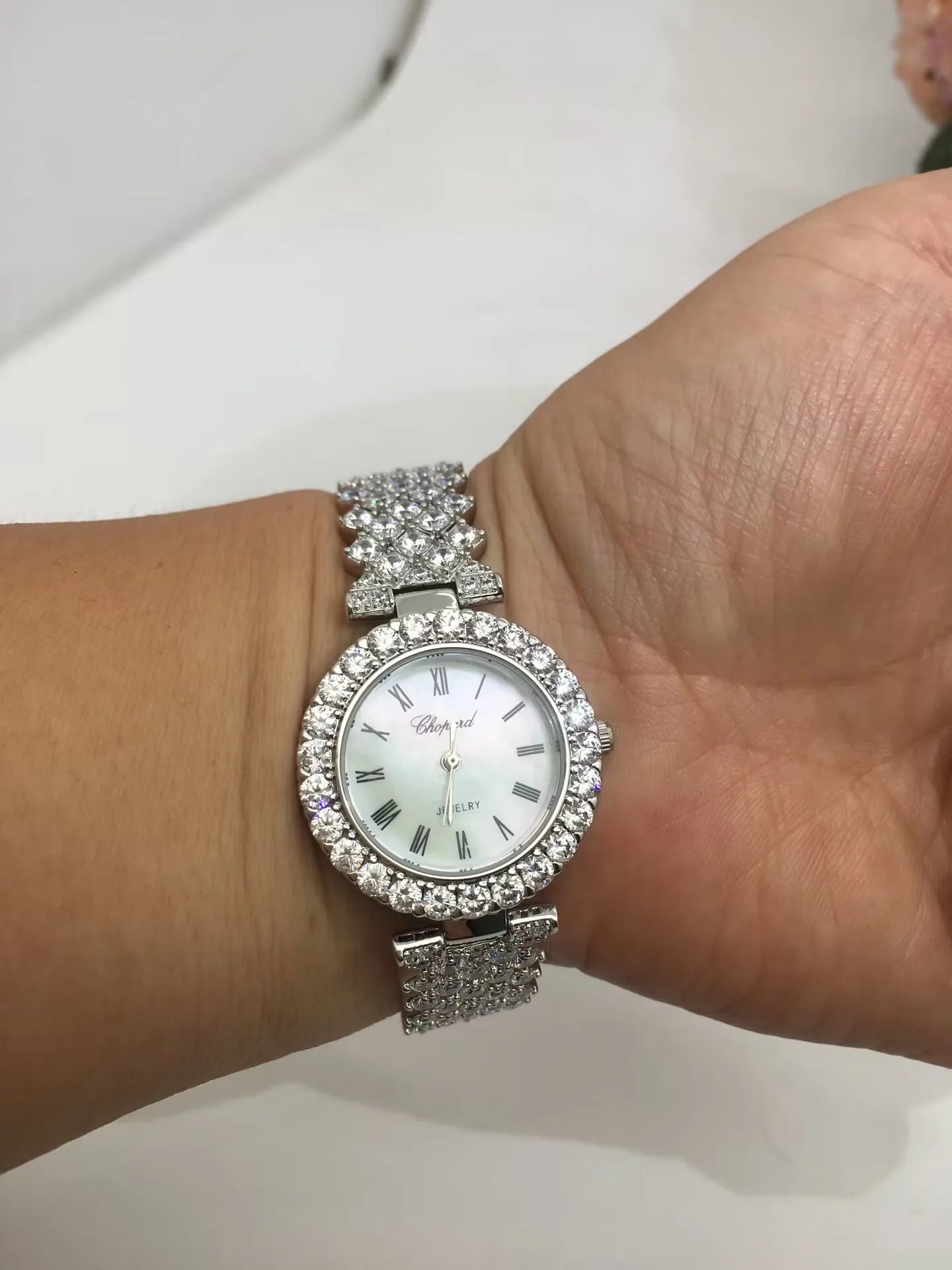 jankelly  Qualtiy AAA Zircon Elements Leaf Austrian Crystal Bracelet Watch for Wedding Party Fashion Jewelry Made with Wholesale