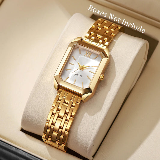 Fashion Rectangle Women Quartz Wristwatch Casual Ladies  Watches Girls Clock Reloj Mujer(Without Box)