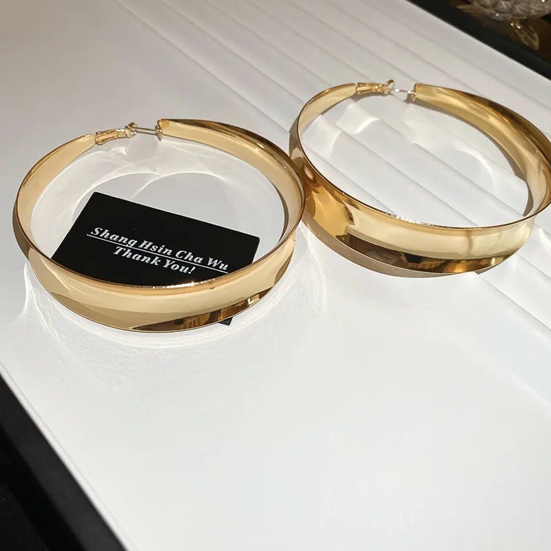 Exaggerated High Quality Element Hoop Earrings Fashion Studs Earring for Women Light Luxury Temperament Jewelry Party Gifts