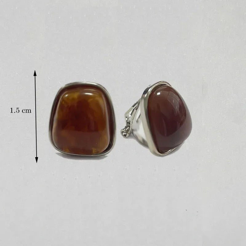 Brown Ear Clips Coffee (Clip ons)