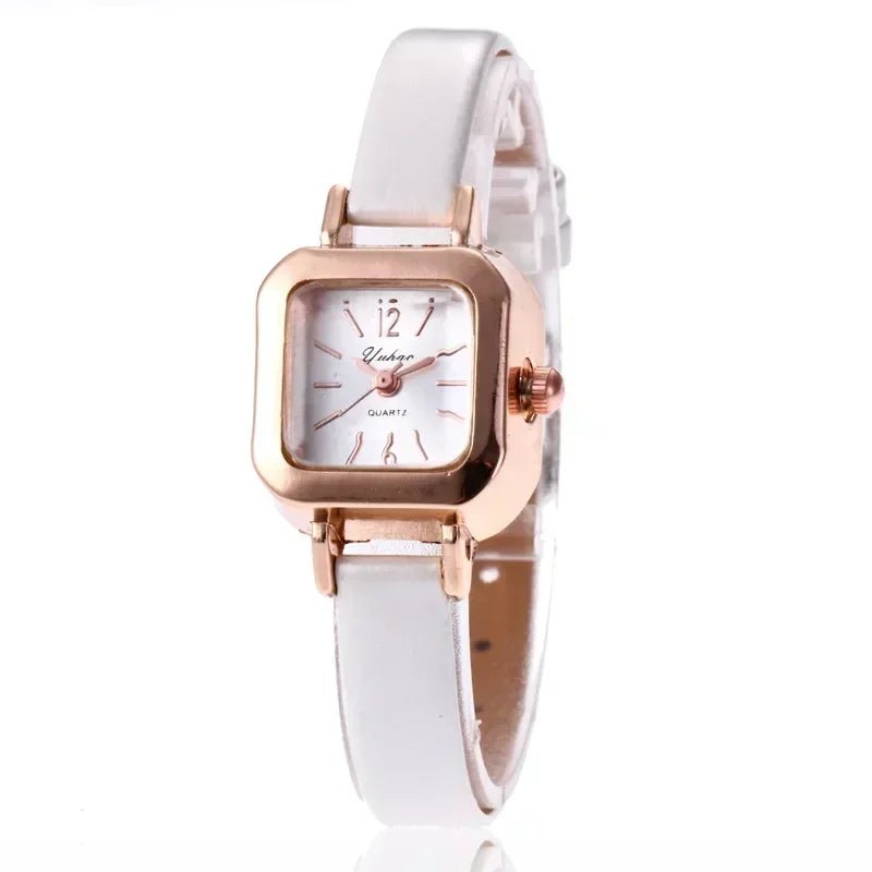 Small Square Dial Women Watch Thin Leather Strap Ladies Wristwatch Elegant Quartz Female Watches Casual Relogios Feminino Reloj